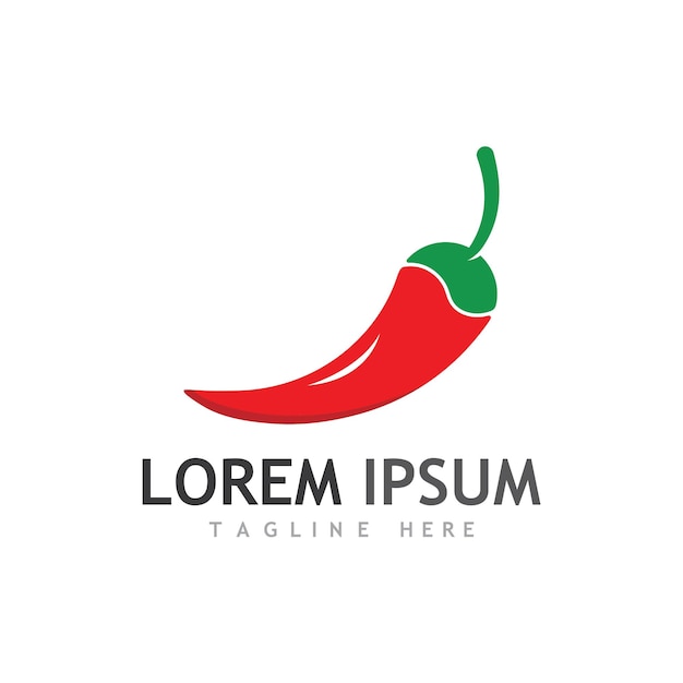 Piment rouge chaud naturel icône vector Illustration