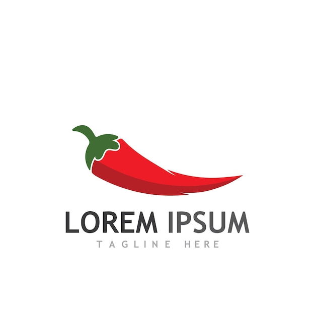 Piment rouge chaud naturel icône vector Illustration