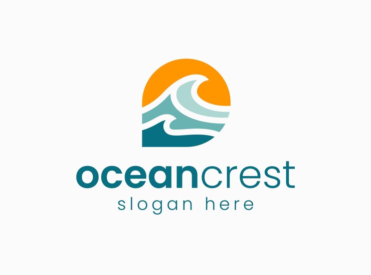 Vecteur pin avec concept de conception de logo d'onde avec des styles modernes