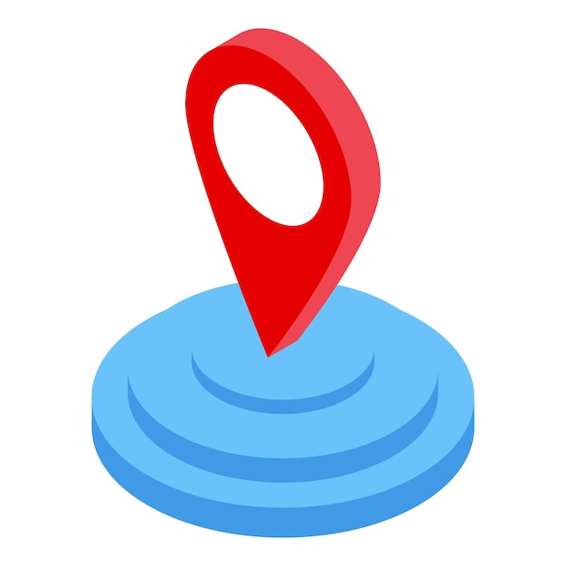 Pin rouge indiquant l'emplacement sur la carte de la zone bleue