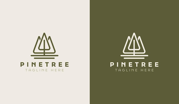 Pine Tree Logo Universal Creative Premium Symbole Vecteur Signe Logo Template Vector Illustration