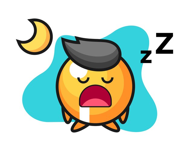 Vecteur ping pong ball cartoon dormir la nuit