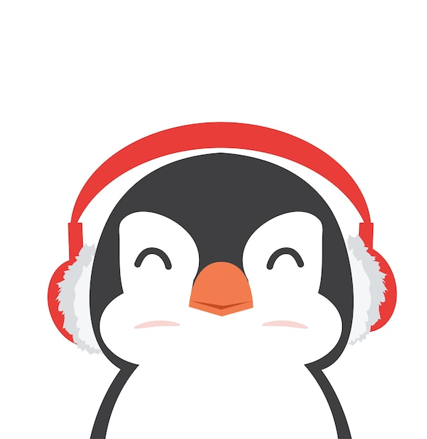 Pingouin Avec Cache-oreilles Pour Enfants