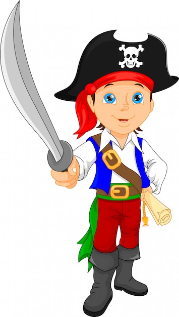 Pirate Garçon Tenant L'épée