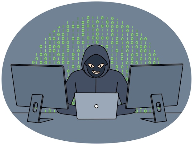 Un pirate informatique vole des informations sur des ordinateurs