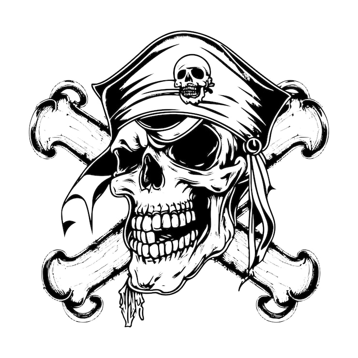 Vecteur pirate squelette