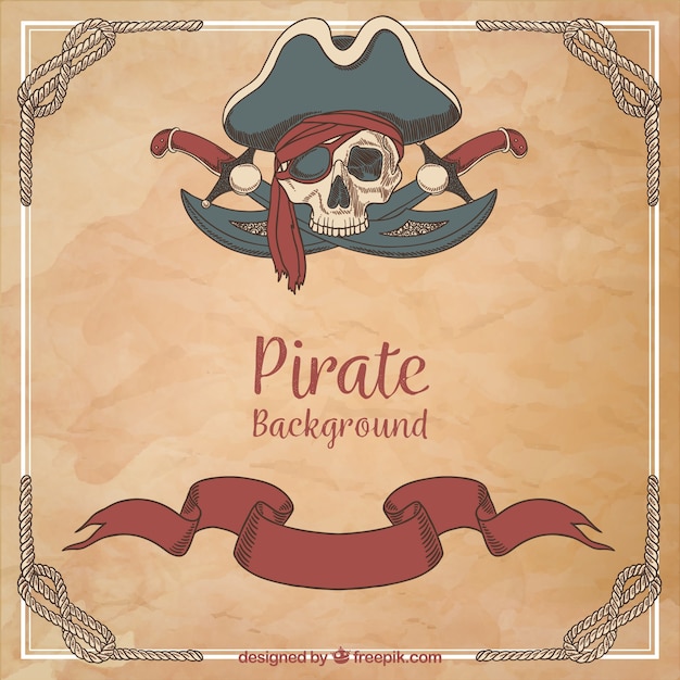 Vecteur pirate vintage background