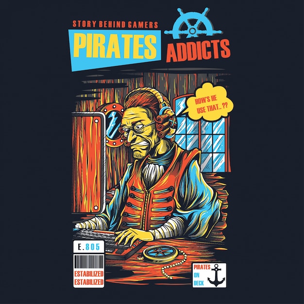 Vecteur pirates addicts