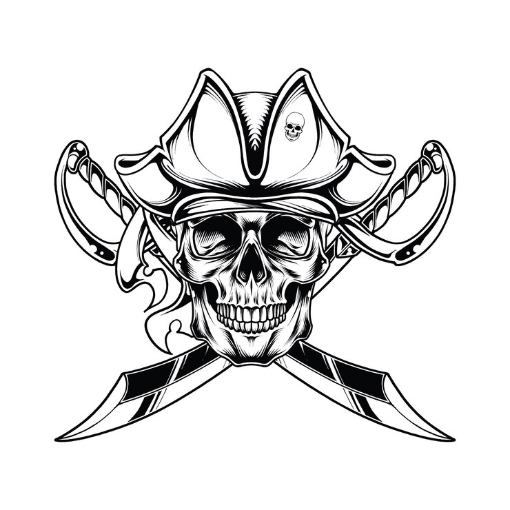 Vecteur pirates du crâne
