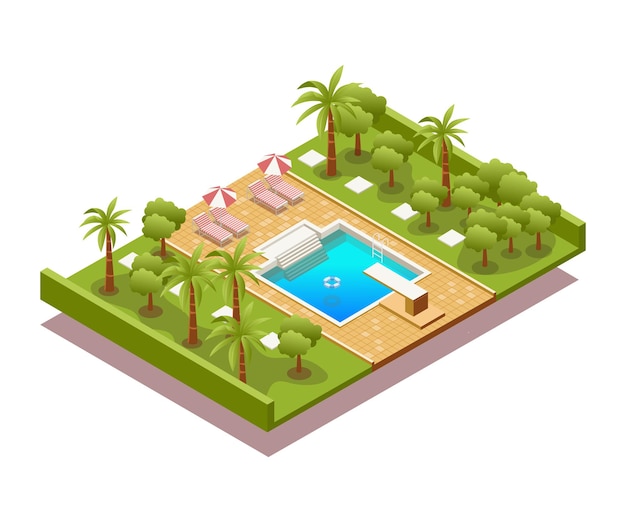 Piscine et jardin