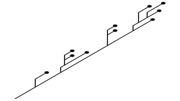 Pistes de circuits imprimés isométriques isolées sur fond blanc Clipart technique