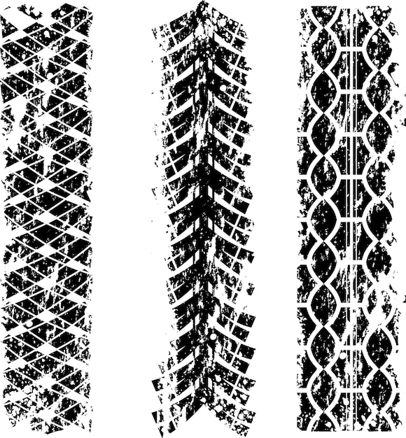 Des pistes de pneu vecteur ensemble