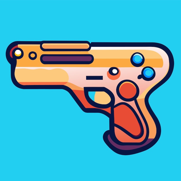 Vecteur pistolet pistolet dessin animé vecteur icône illustration objet de vacances icône concept isolé illustration plate