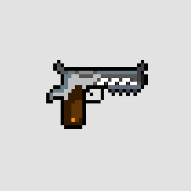 pistolet avec style pixel art