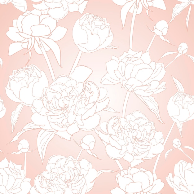 Pivoines Roses Sans Couture Fleur Abstraite Motif De Fond Style Réaliste Motifs Floraux