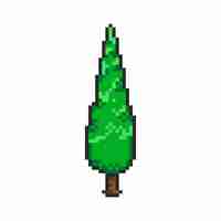 Vecteur le pixel de l'arbre de thuja