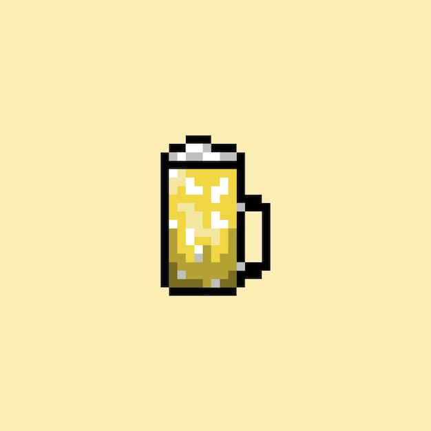 Vecteur pixel art bière