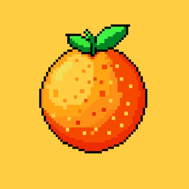 Pixel Art Orange Vector Design Ajoutez Une Explosion De Couleur à Vos Créations