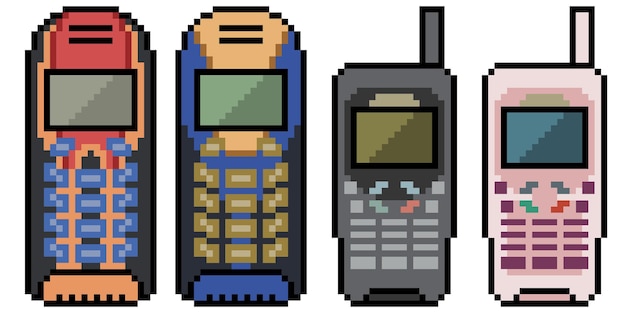 Pixel Art De Téléphone Mobile Obsolète