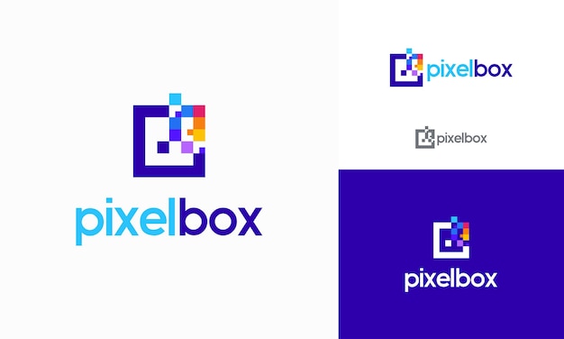 Pixel Box Logo conçoit concept vecteur Box Document modèles de modèle de logo