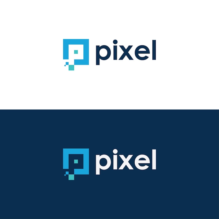 Vecteur pixel box logo icône vecteur isolé avec fond de variation