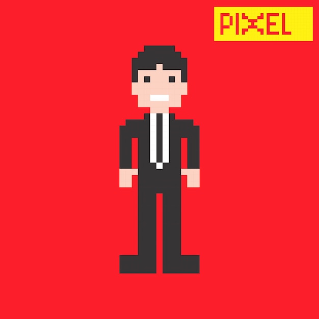 Vecteur pixel character vector illustration de conception graphique art