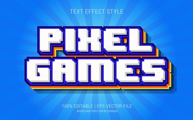 Pixel Games Text Effets Style