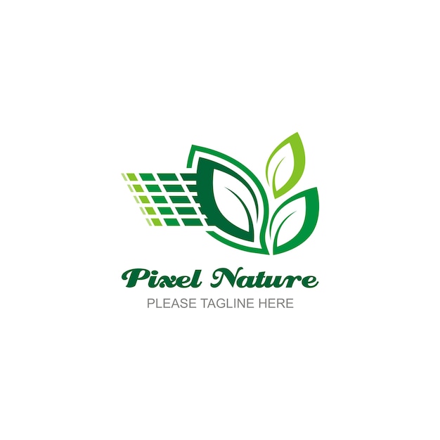 Vecteur pixel nature logo