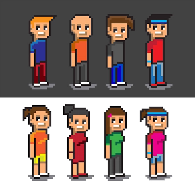 Vecteur pixelart personne