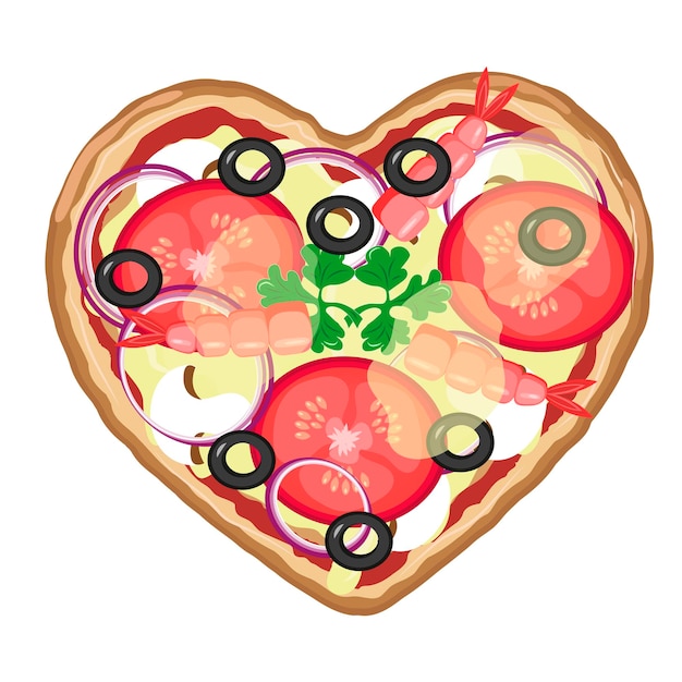 Pizza en forme de coeur