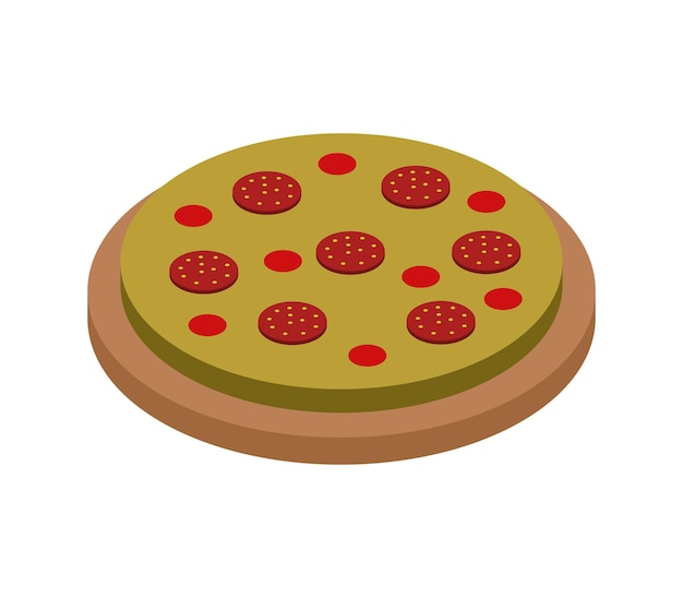 Pizza isométrique