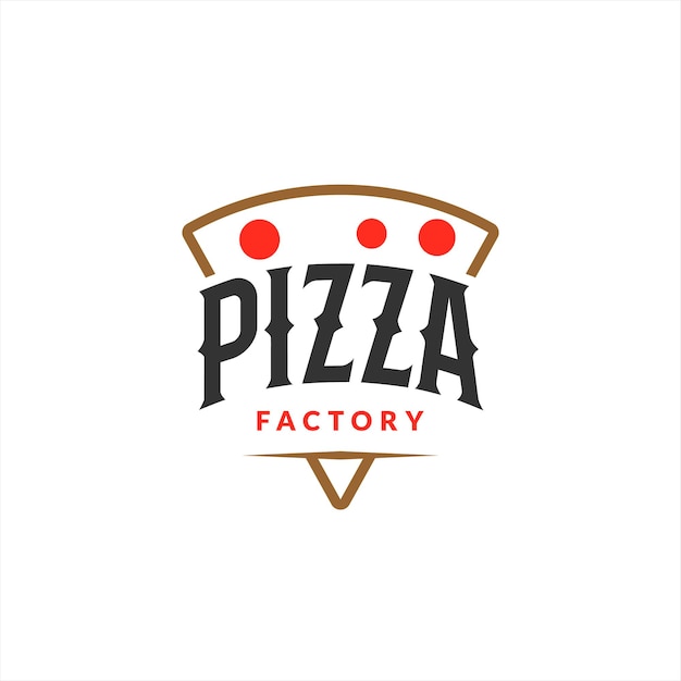 Vecteur pizza logo design boulangerie