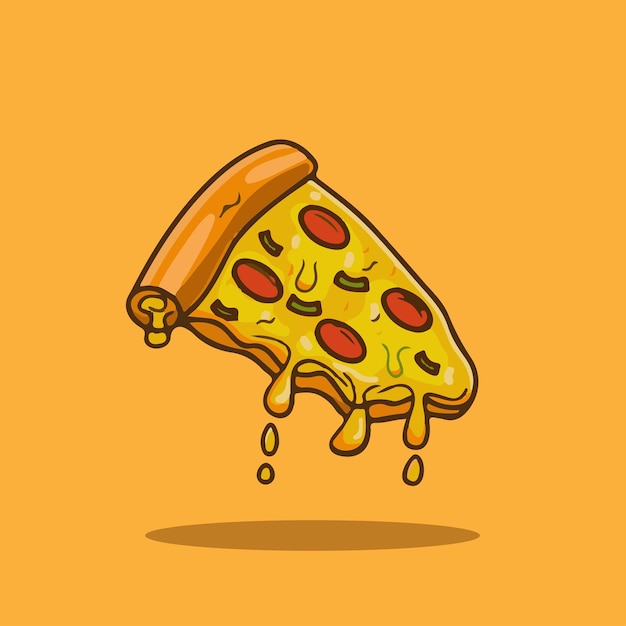 Pizza vecteur isolé fast food