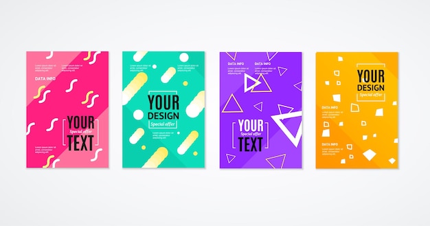 Placard Poster ou Flyer Template Set Vector