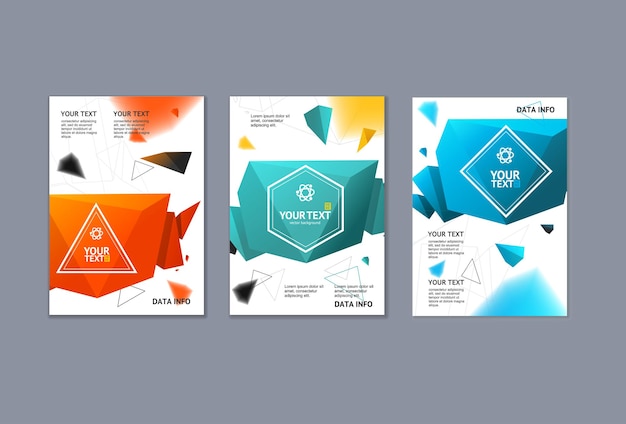 Placard Poster ou Flyer Template Set Vector