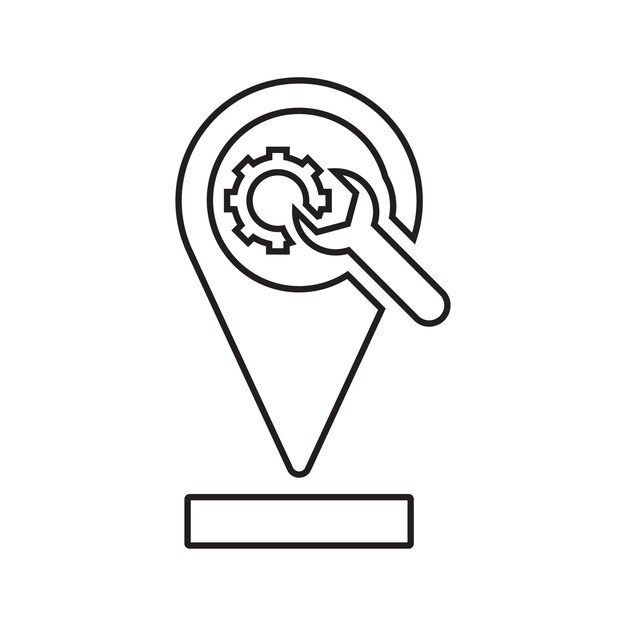 Placez l'icône de la ligne d'optimisation vecteur de contour