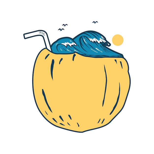 Plage sur l'illustration vectorielle supérieure