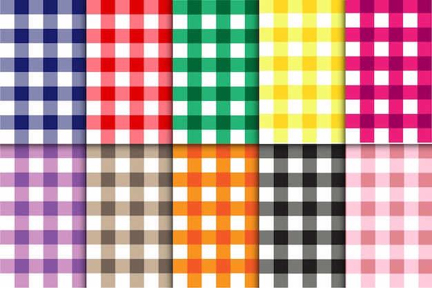 Plaid à Carreaux Et Collection De Motifs Abstraits Géométriques Sans Soudure