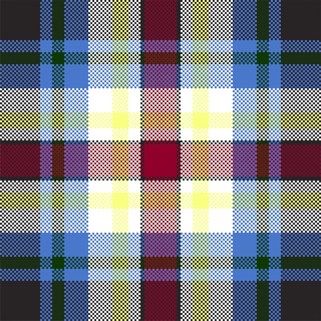 Plaid De Modèle Sans Couture Moderne. Tissu à Texture Carrée. Textile écossais Tartan. Ornement De Madras De Couleur De Beauté.