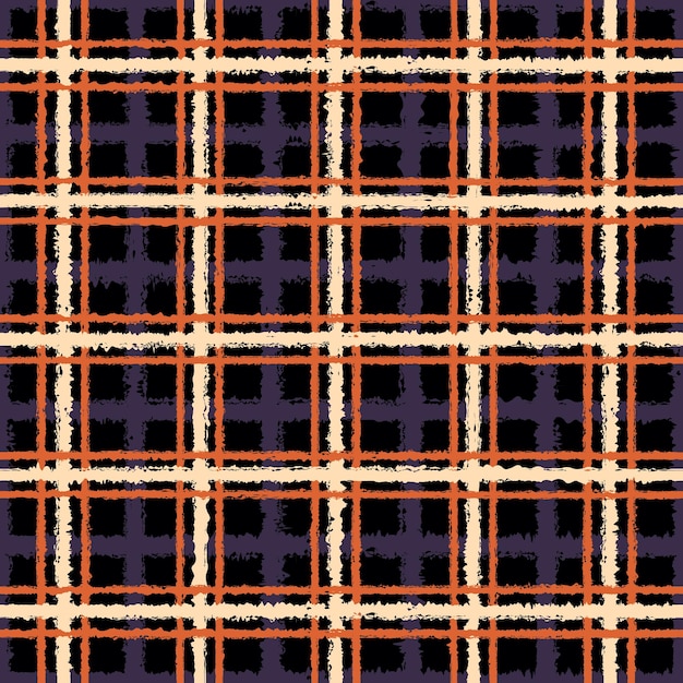 Plaid tartan d'Halloween en motif écossais de style noir, orange et violet. design pour, nappes,