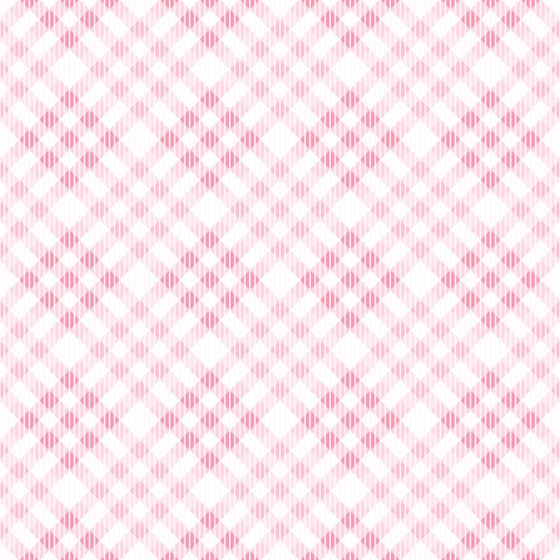 Plaid transparente motif rose diagonale vérifié tissu texture vecteur de fond.