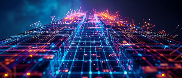 un plan 3D d'un gratte-ciel