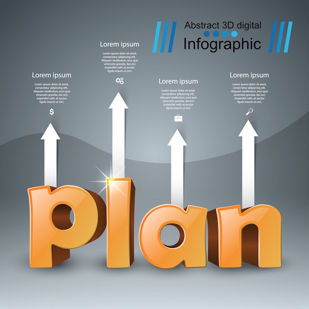 Plan 3d Infographie Des Affaires.