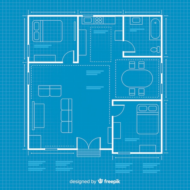 Plan architectural maison avec plan