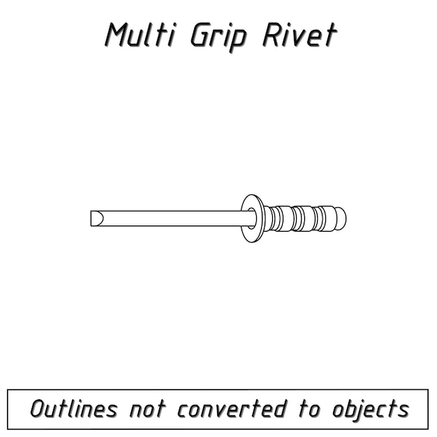 Plan de contour des rivets à plusieurs poignées