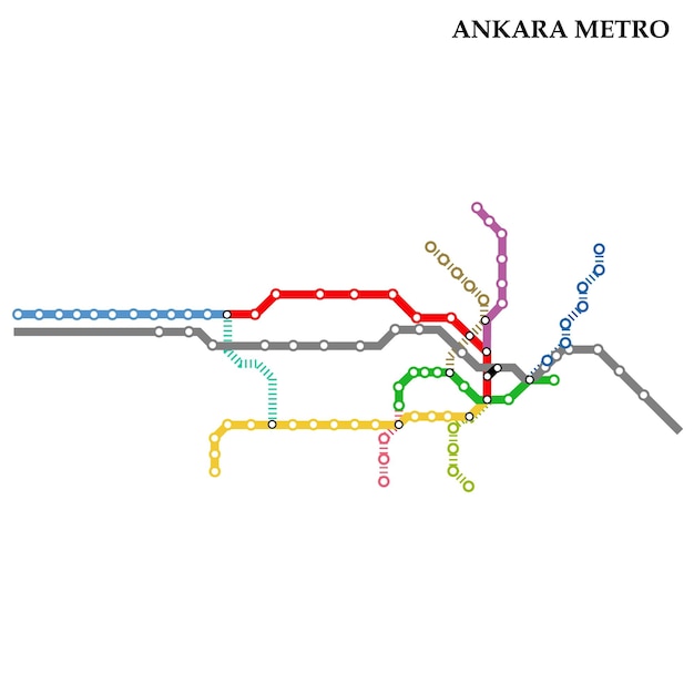 Plan du métro d'Ankara