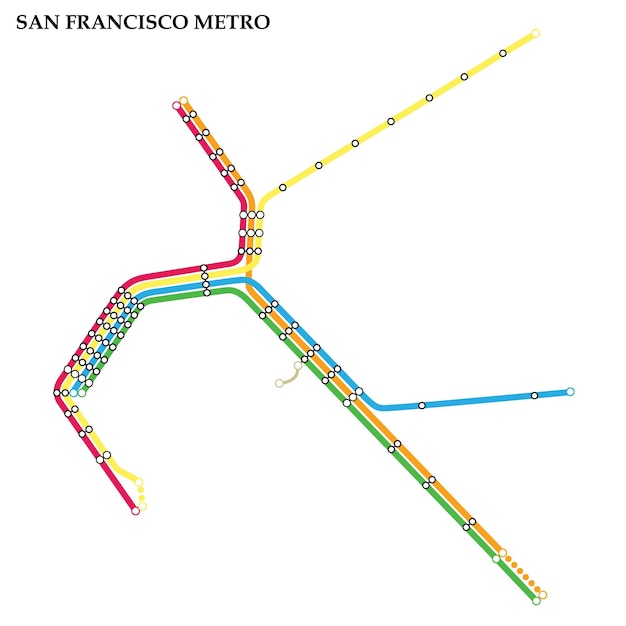 Plan du métro de San Francisco