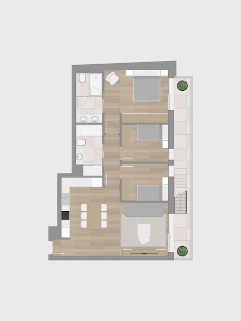 Plan D'étage 1 De 2