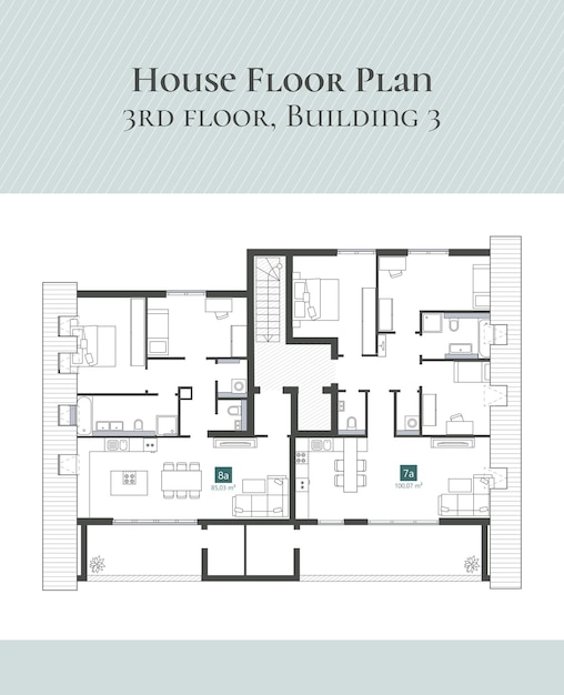 Vecteur plan d'étage de la maison