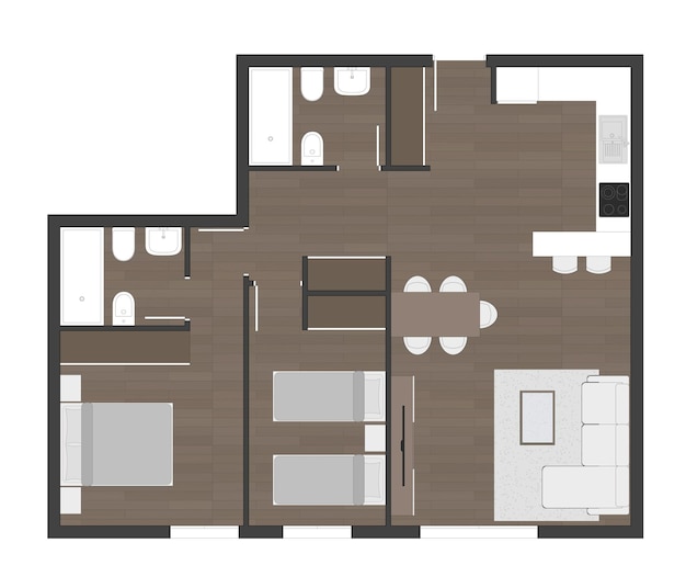 Vecteur plan d'étage